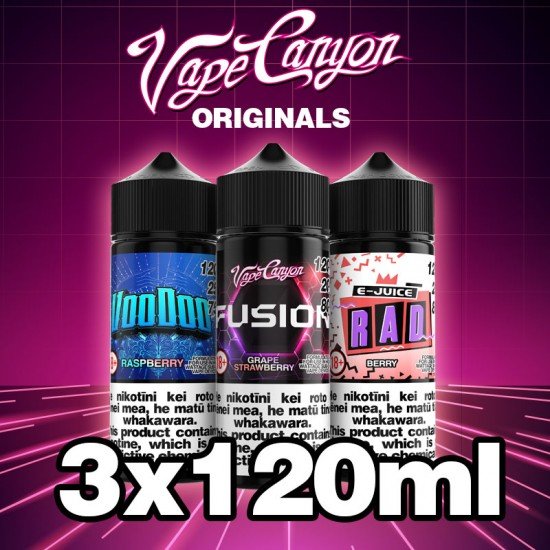 3 x 120ml Vape Canyon Originals Combo