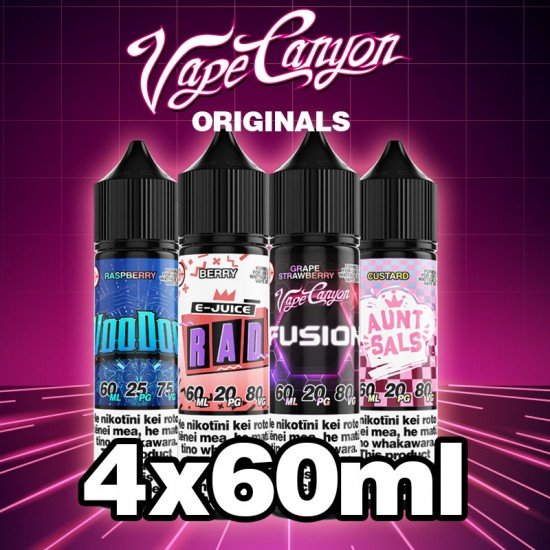 4 x 60ml Vape Canyon Originals Combo